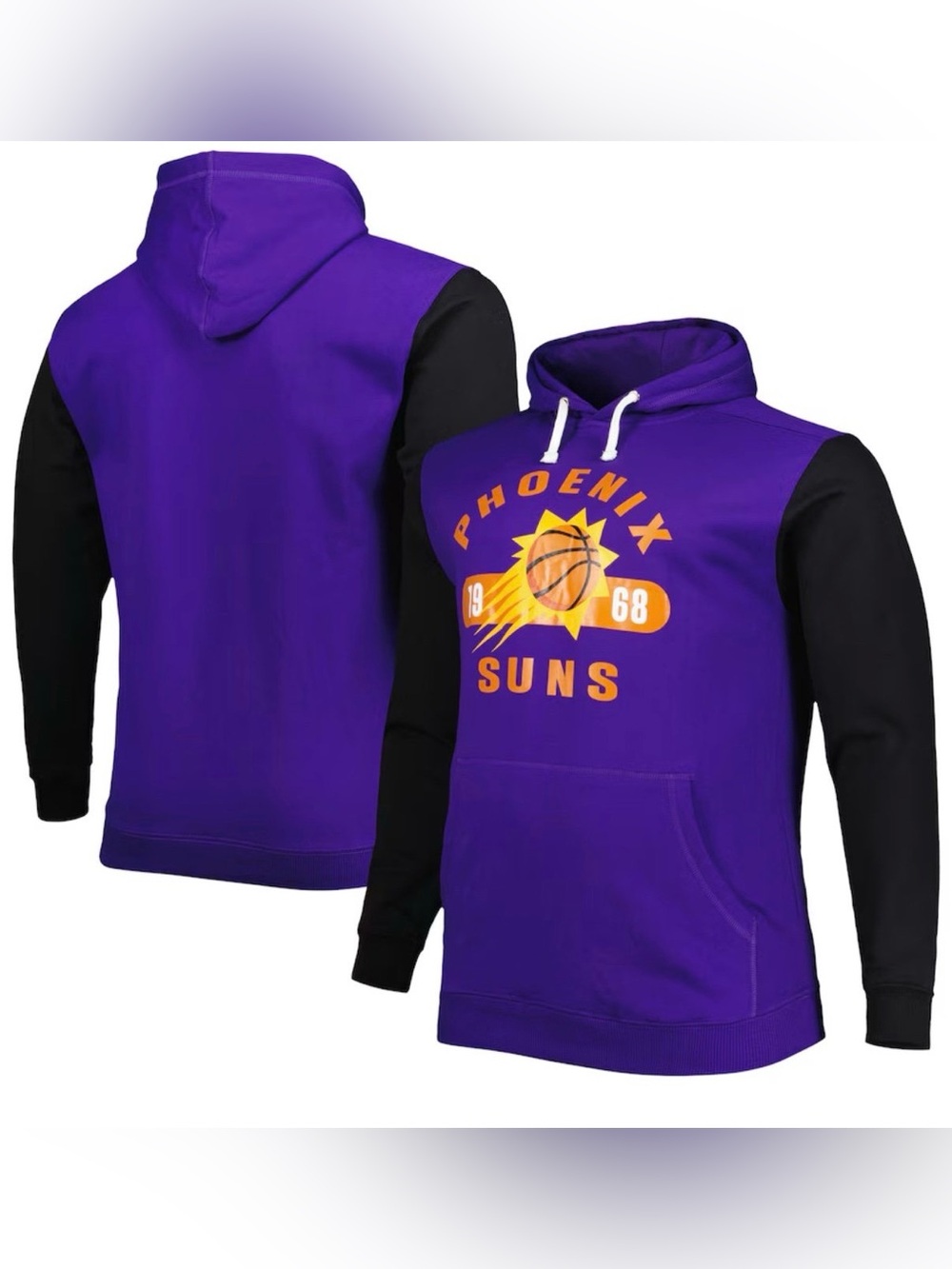 Men's Fanatics Purple/Black Phoenix Suns Bold Attack Pullover Hoodie Large